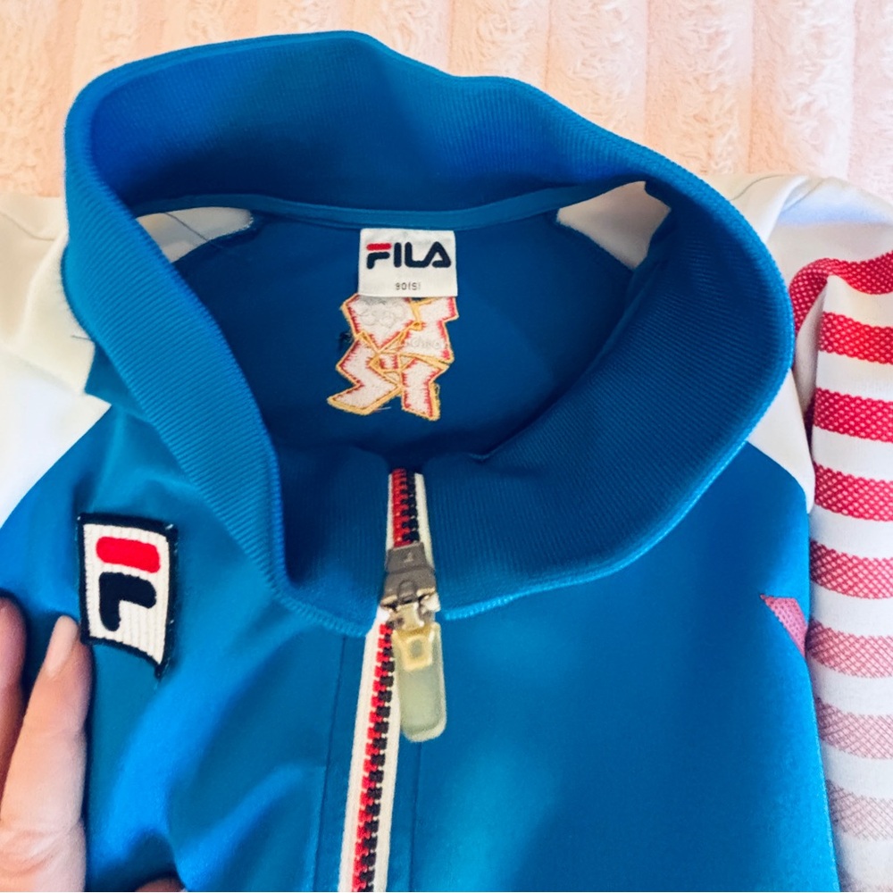 Fila Blue and White Athletic Track Suit Korea Vintage Women’s Small - Picture 6 of 15